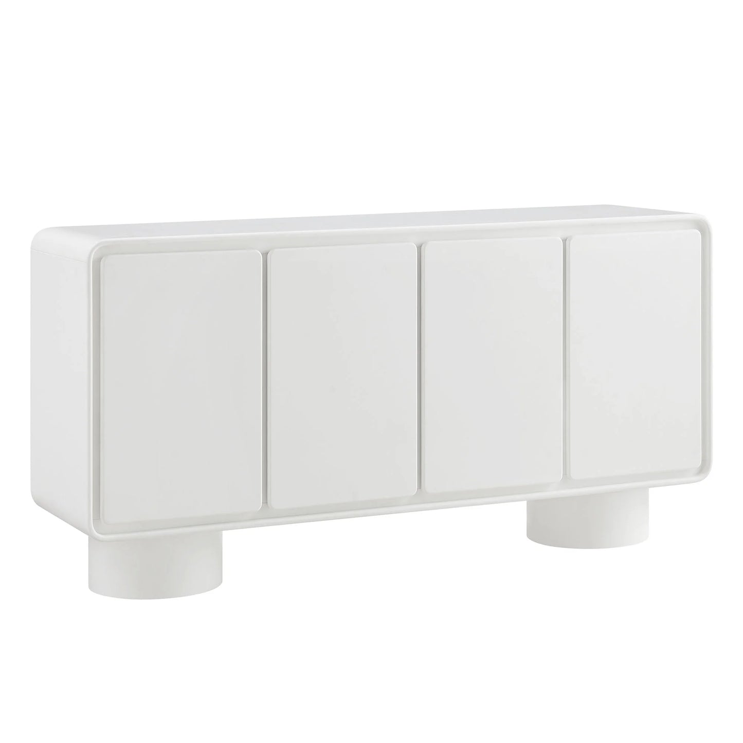 Lumo Modern Curved Edge 4‑Door Cabinet