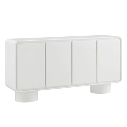 Lumo Modern Curved Edge 4‑Door Cabinet