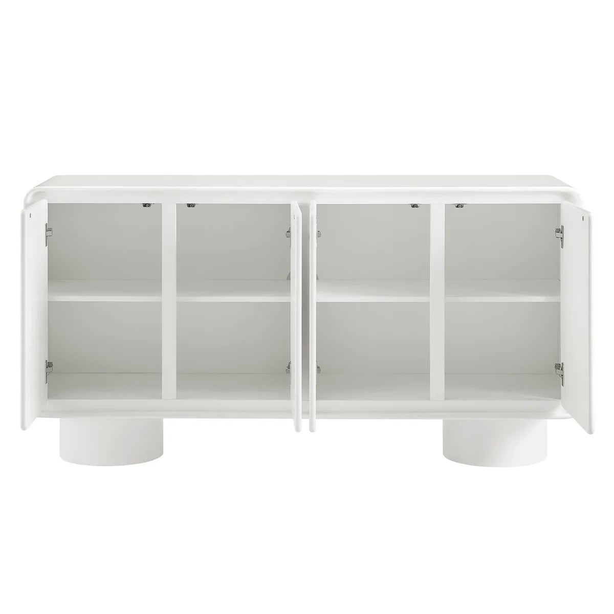 Lumo Modern Curved Edge 4‑Door Cabinet