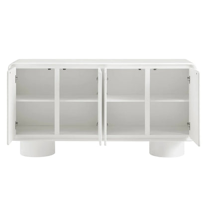 Lumo Modern Curved Edge 4‑Door Cabinet