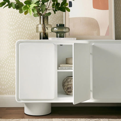 Lumo Modern Curved Edge 4‑Door Cabinet