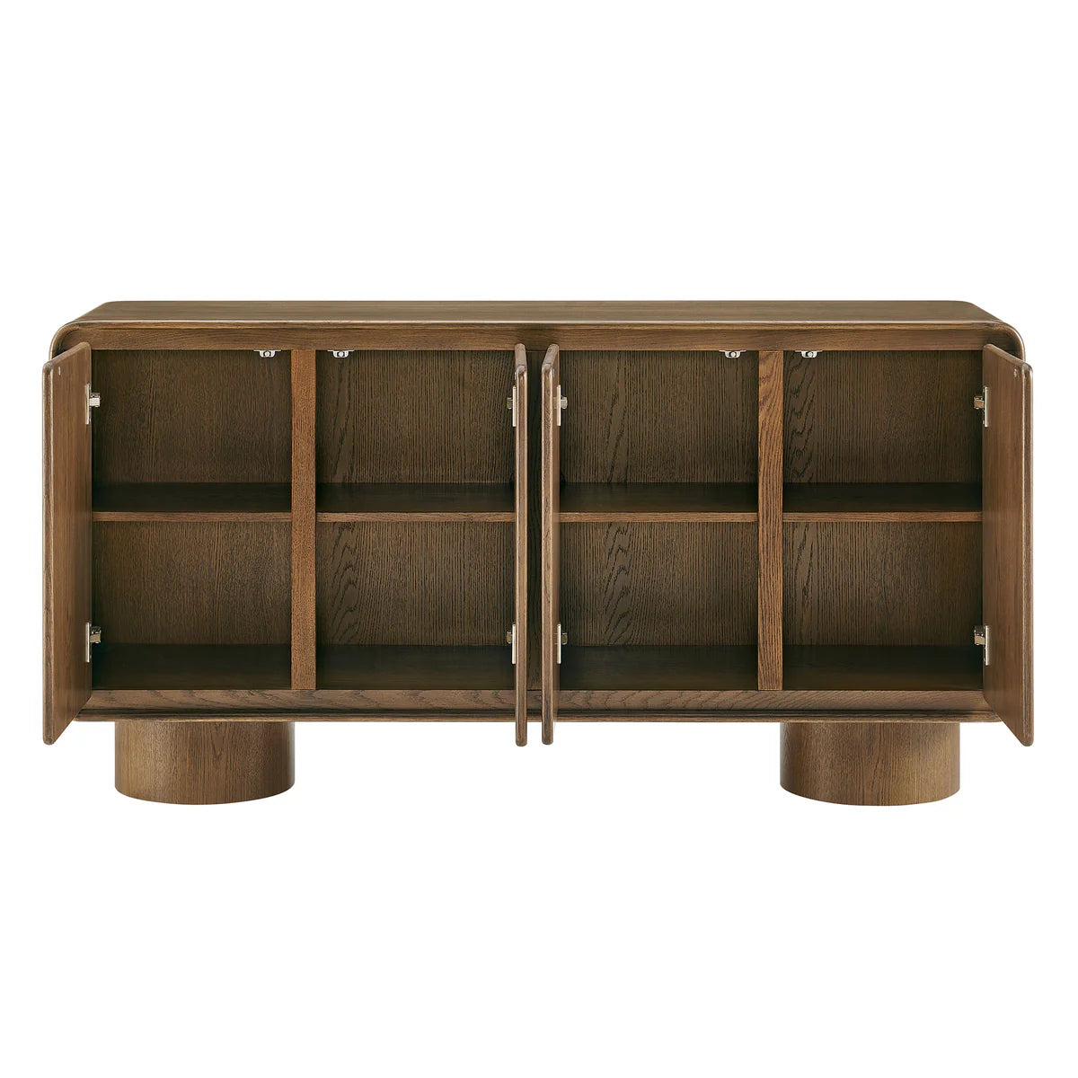 Lumo Modern Curved Edge 4‑Door Cabinet