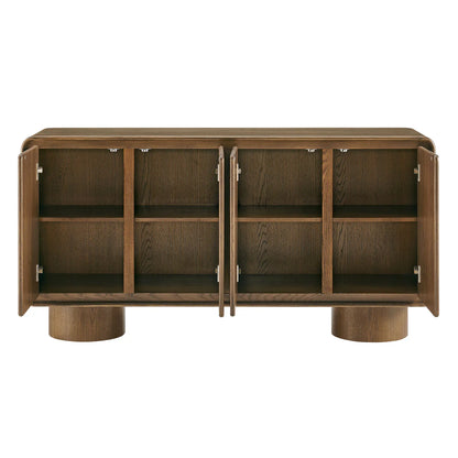 Lumo Modern Curved Edge 4‑Door Cabinet