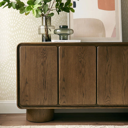 Lumo Modern Curved Edge 4‑Door Cabinet
