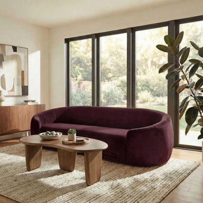 Contessa Curved Performance Velvet Sofa