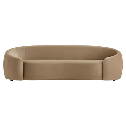Contessa Curved Performance Velvet Sofa