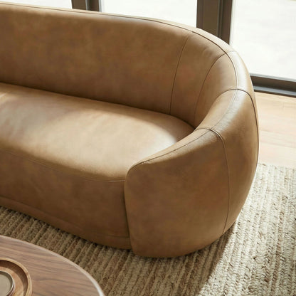 Contessa Curved Vegan Leather Sofa