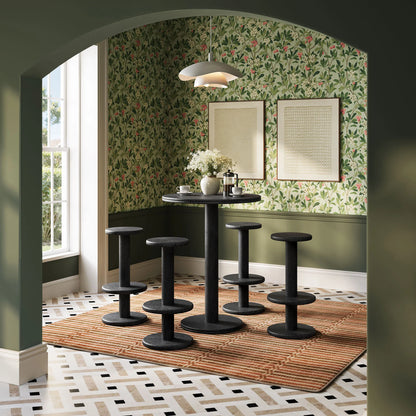 Neo 5-Piece Round Indoor - Outdoor Round Patio Bar Table And Stool Set