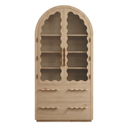 Rory 76 Inch Arched Kitchen Pantry Cabinet