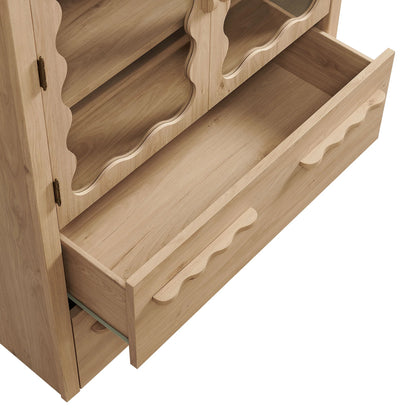 Rory 76 Inch Arched Kitchen Pantry Cabinet