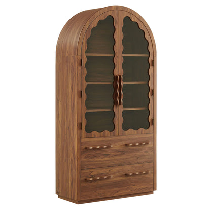 Rory 76 Inch Arched Kitchen Pantry Cabinet