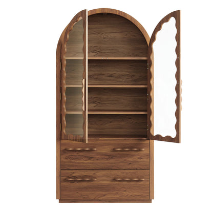 Rory 76 Inch Arched Kitchen Pantry Cabinet