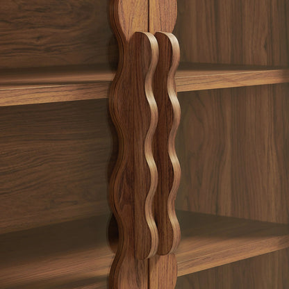 Rory 76 Inch Arched Kitchen Pantry Cabinet