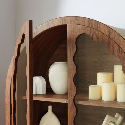 Rory 76 Inch Arched Kitchen Pantry Cabinet