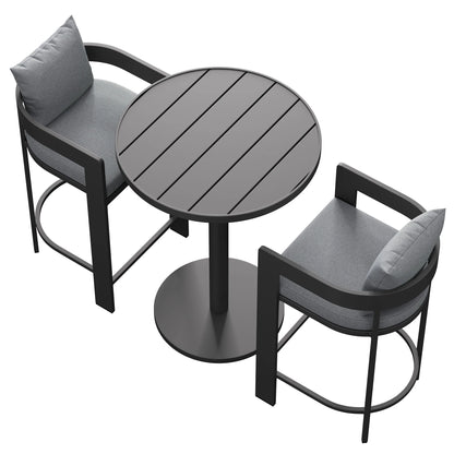 Tahoe 3-Piece Outdoor Aluminum Bar Set