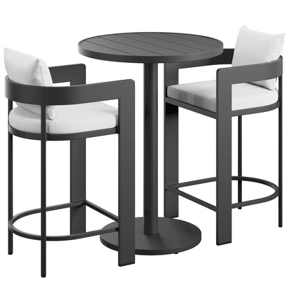 Tahoe 3-Piece Outdoor Aluminum Bar Set