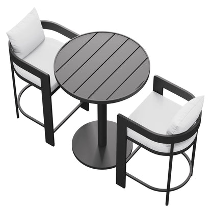 Tahoe 3-Piece Outdoor Aluminum Bar Set