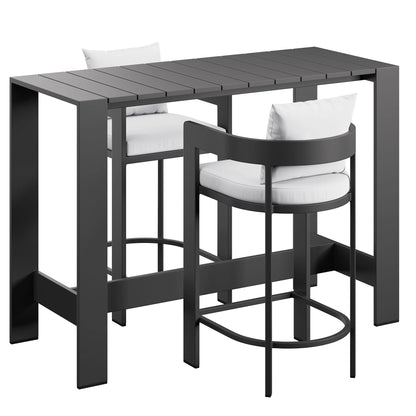 Tahoe 3-Piece Outdoor Aluminum Bar Table Set