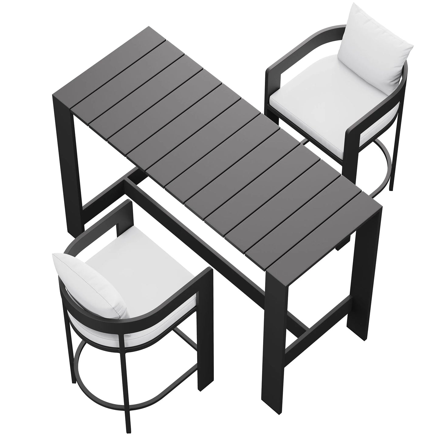 Tahoe 3-Piece Outdoor Aluminum Bar Table Set