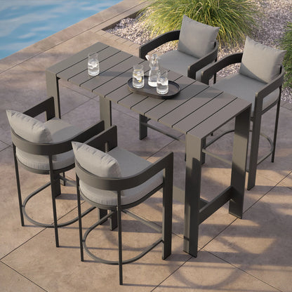Tahoe 5-Piece Outdoor Bar Table Set
