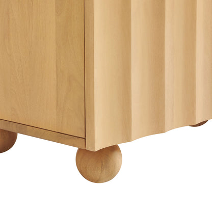 Sorren 54 Inch Scalloped Wood 3‑Door Sideboard