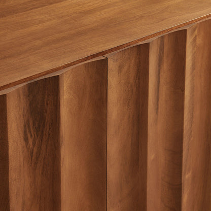 Sorren 72 Inch Scalloped Wood 4‑Door Sideboard