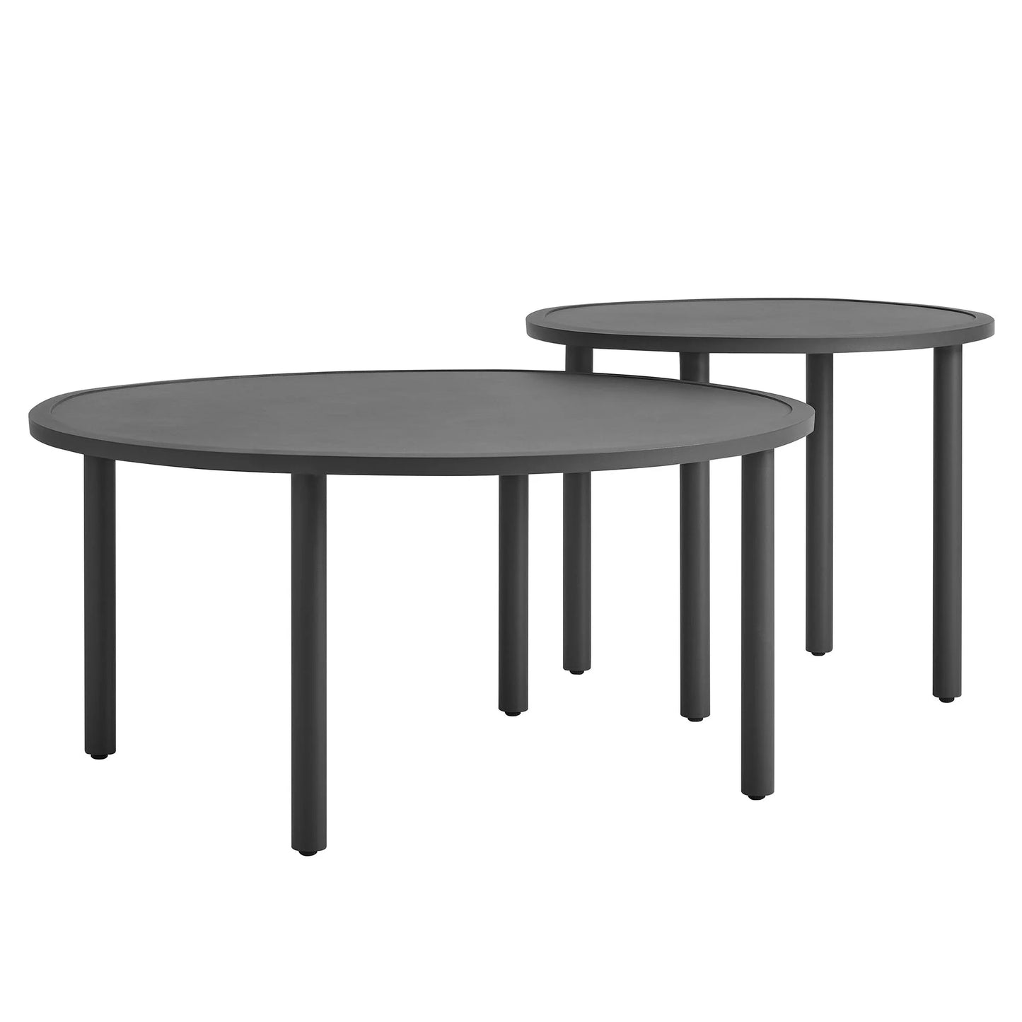 Porta Outdoor Aluminum 2‑Piece Nesting Coffee Table Set