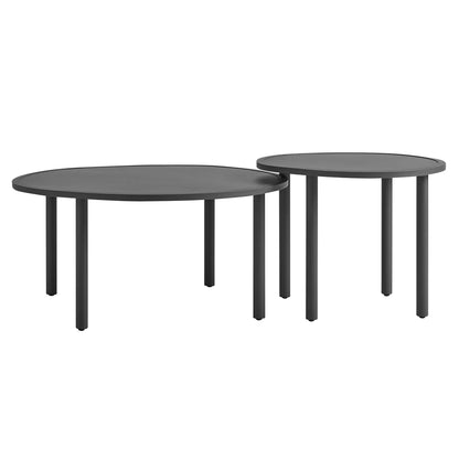 Porta Outdoor Aluminum 2‑Piece Nesting Coffee Table Set