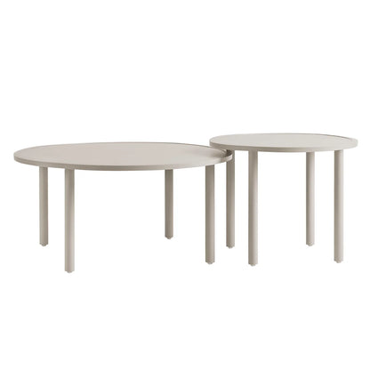 Porta Outdoor Aluminum 2‑Piece Nesting Coffee Table Set
