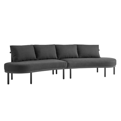 Porta Outdoor Aluminum 2‑Piece Modular Sofa