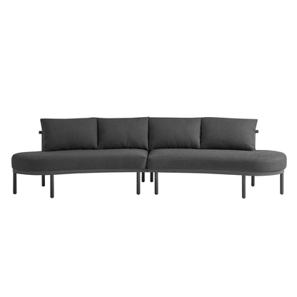 Porta Outdoor Aluminum 2‑Piece Modular Sofa