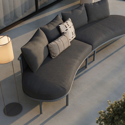 Porta Outdoor Aluminum 2‑Piece Modular Sofa