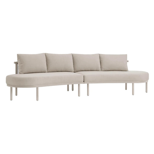 Porta Outdoor Aluminum 2‑Piece Modular Sofa