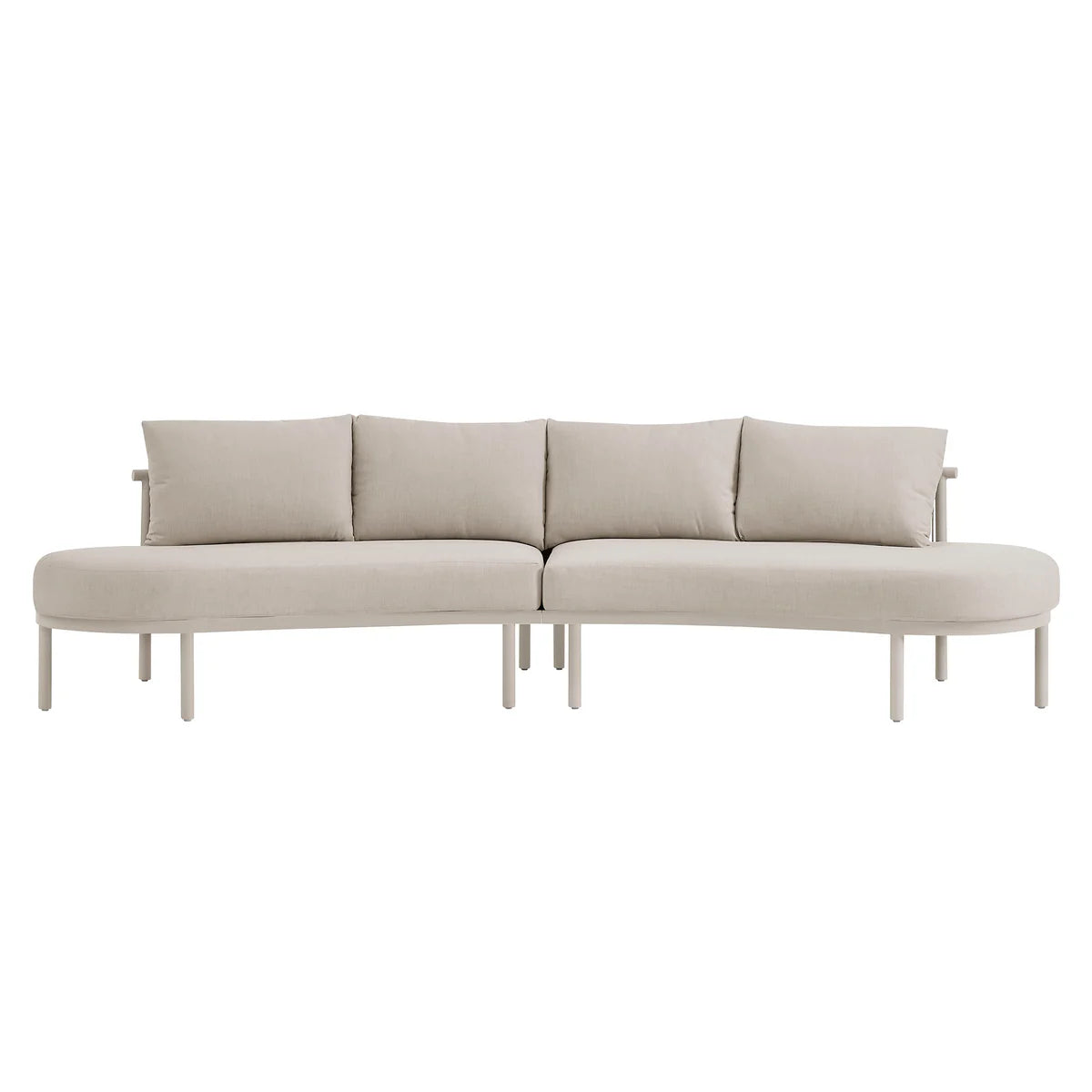 Porta Outdoor Aluminum 2‑Piece Modular Sofa