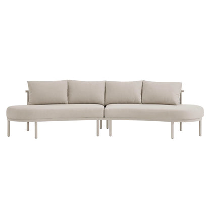 Porta Outdoor Aluminum 2‑Piece Modular Sofa
