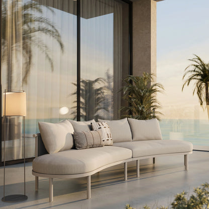 Porta Outdoor Aluminum 2‑Piece Modular Sofa