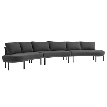 Porta Outdoor Aluminum 3‑Piece Modular Sofa