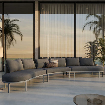Porta Outdoor Aluminum 3‑Piece Modular Sofa