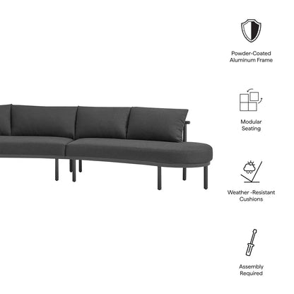 Porta Outdoor Aluminum 3‑Piece Modular Sofa