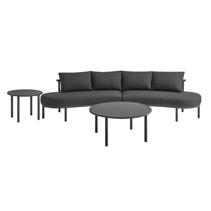 Porta Outdoor Aluminum 4‑Piece Modular Sofa Set