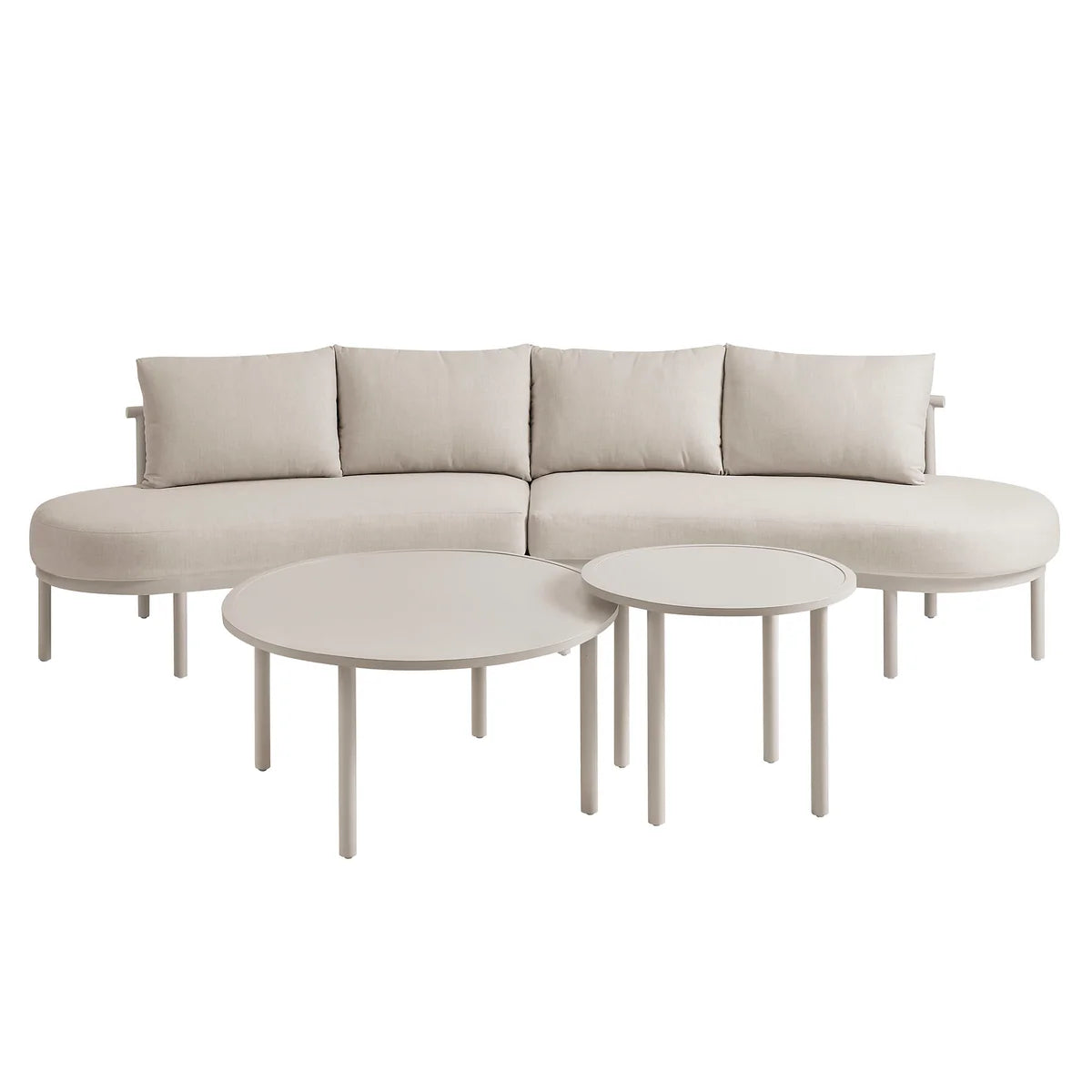 Porta Outdoor Aluminum 4‑Piece Modular Sofa Set