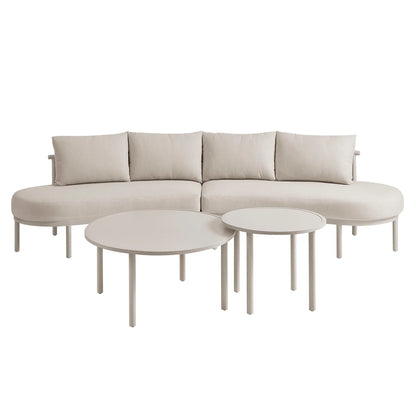 Porta Outdoor Aluminum 4‑Piece Modular Sofa Set