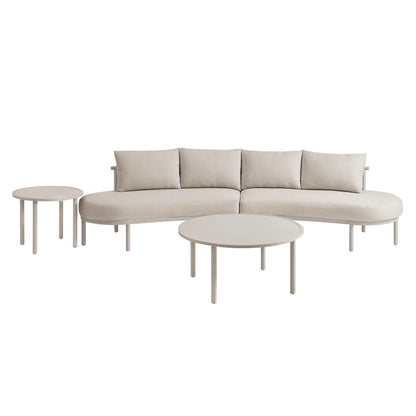Porta Outdoor Aluminum 4‑Piece Modular Sofa Set
