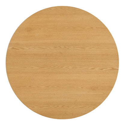 Renwick 47 Inch Oak Veneer Round Pedestal Dining Table