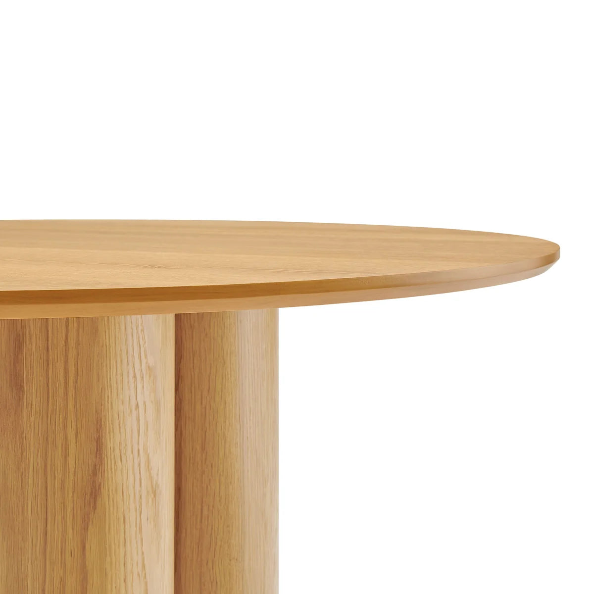 Renwick 47 Inch Oak Veneer Round Pedestal Dining Table