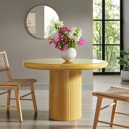 Belmonte 45 Inch Painted Wood Round Pedestal Dining Table