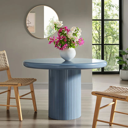 Belmonte 45 Inch Painted Wood Round Pedestal Dining Table