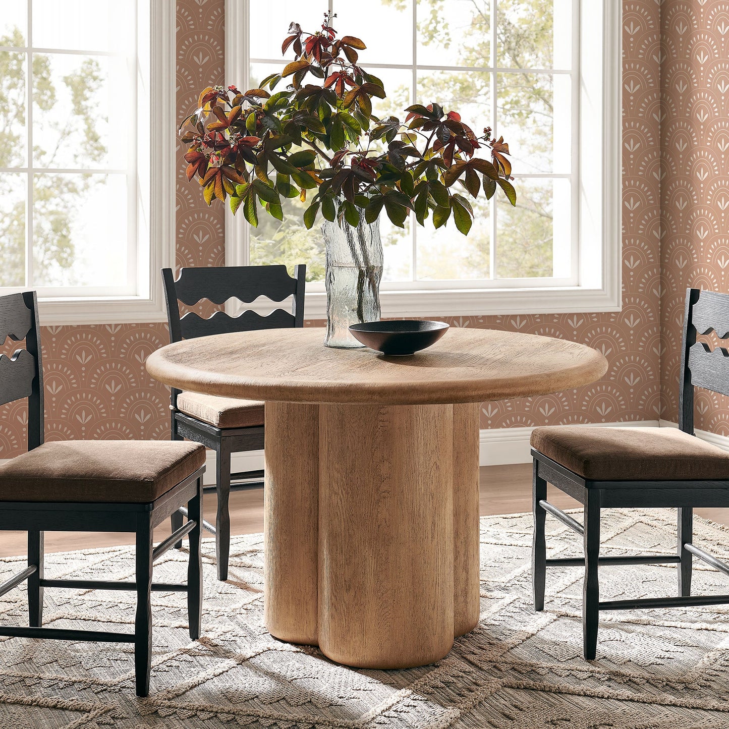 Tori 48 Inch Round Indoor Outdoor Dining Table