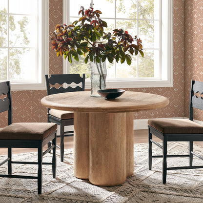 Tori 48 Inch Round Indoor Outdoor Dining Table