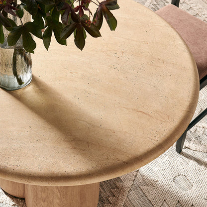 Tori 48 Inch Round Indoor Outdoor Dining Table